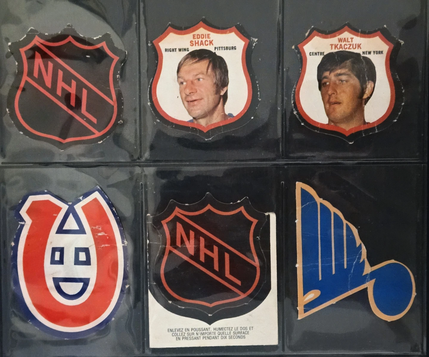 Vintage 1972/73 OPC Hockey Inserts (6) Punched