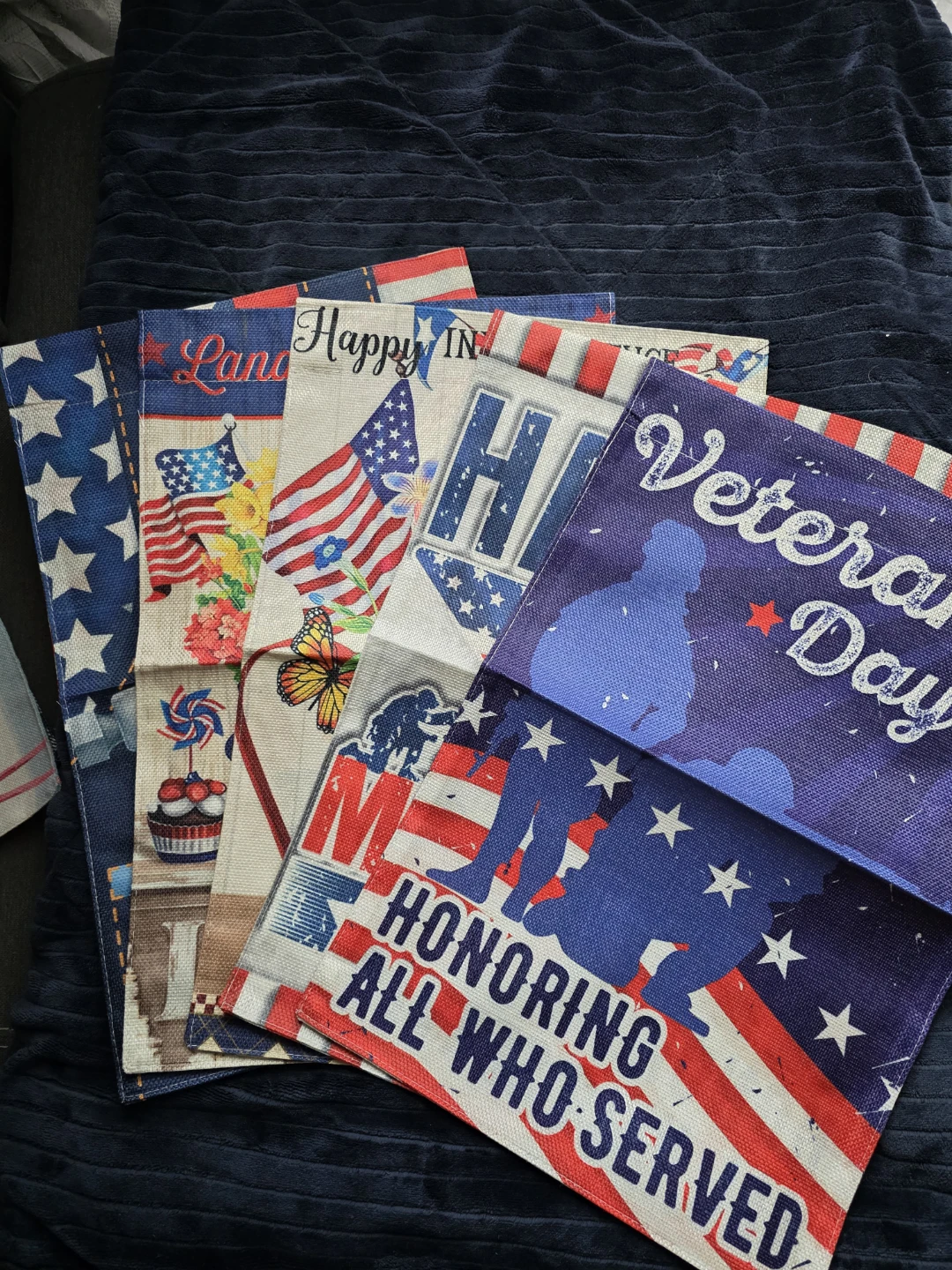 Set of 5 Patriotic Garden Flags