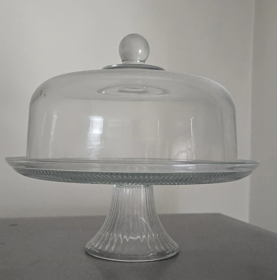 Glass Cake Stand with Dome