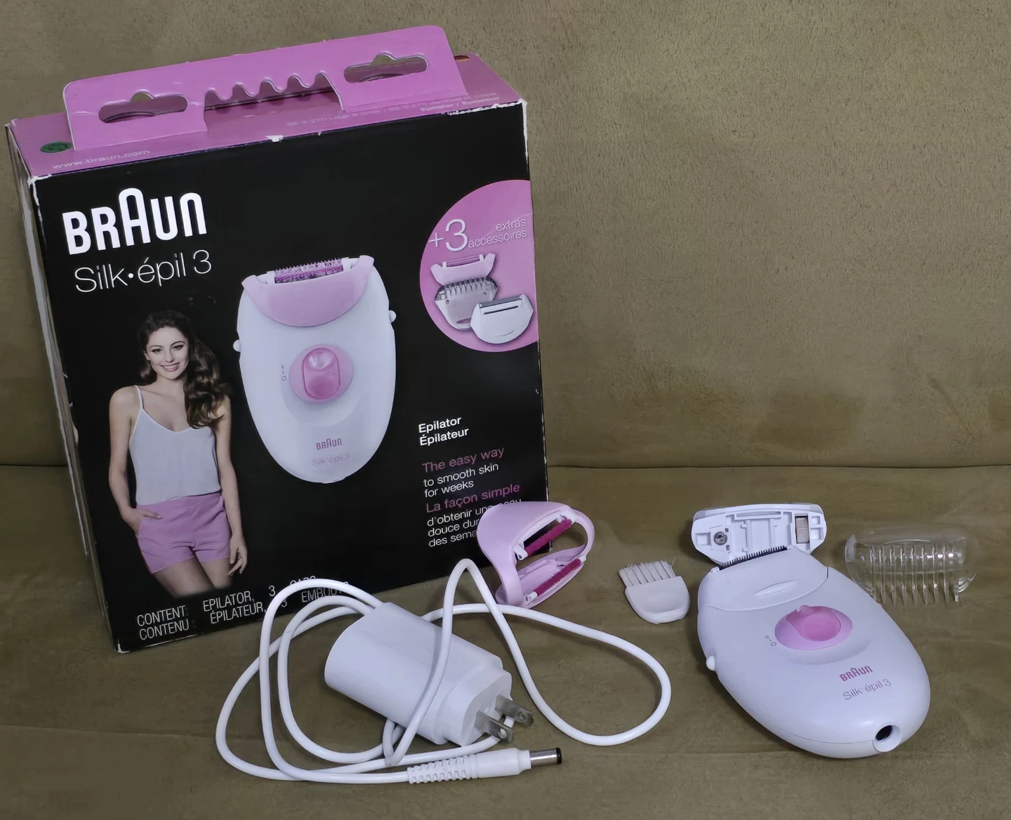 Braun Silk-épil 3 Epilator with 3 Extra Accessories