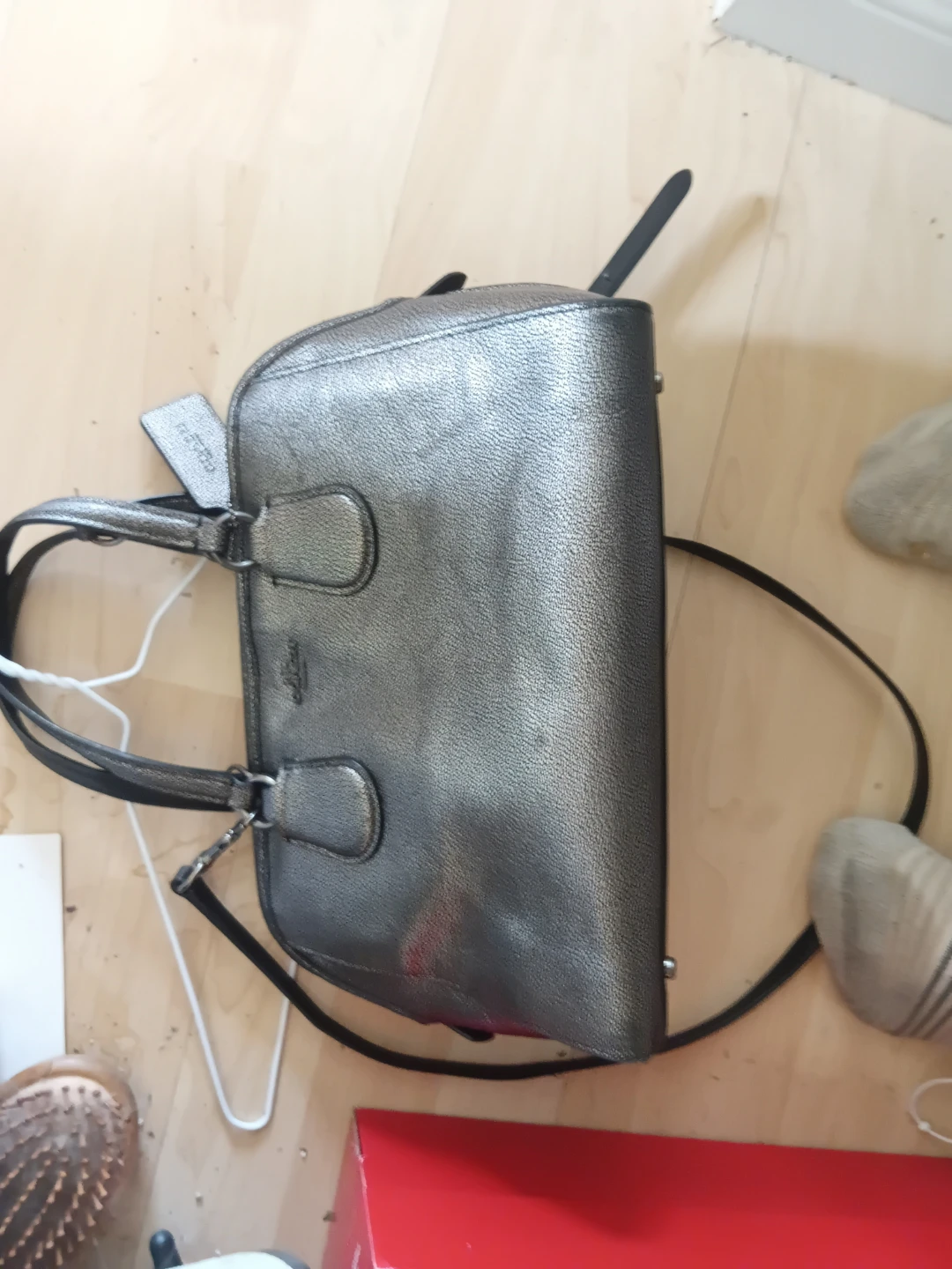 Coach Black Leather Satchel Handbag - photo 3