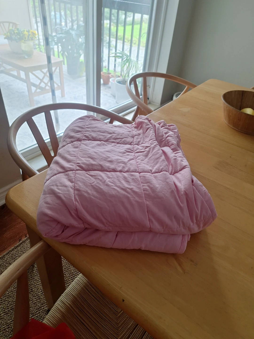 Pink weighted blanket