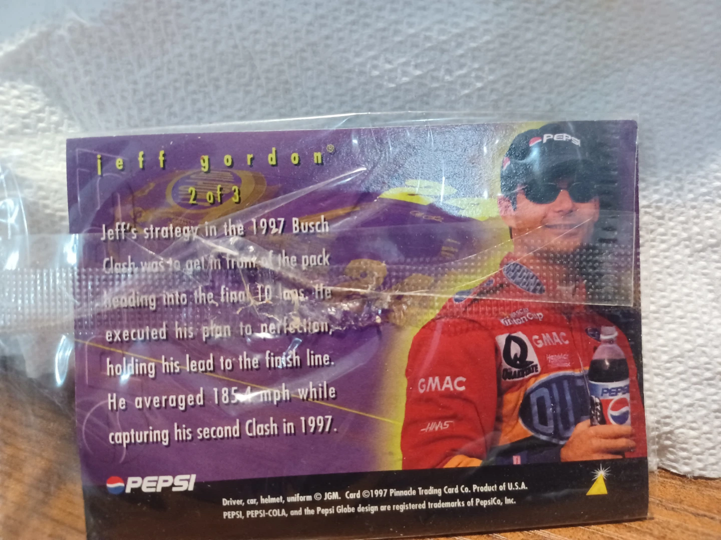 Jeff Gordon 1997 Pinnacle Trading Card - photo 2