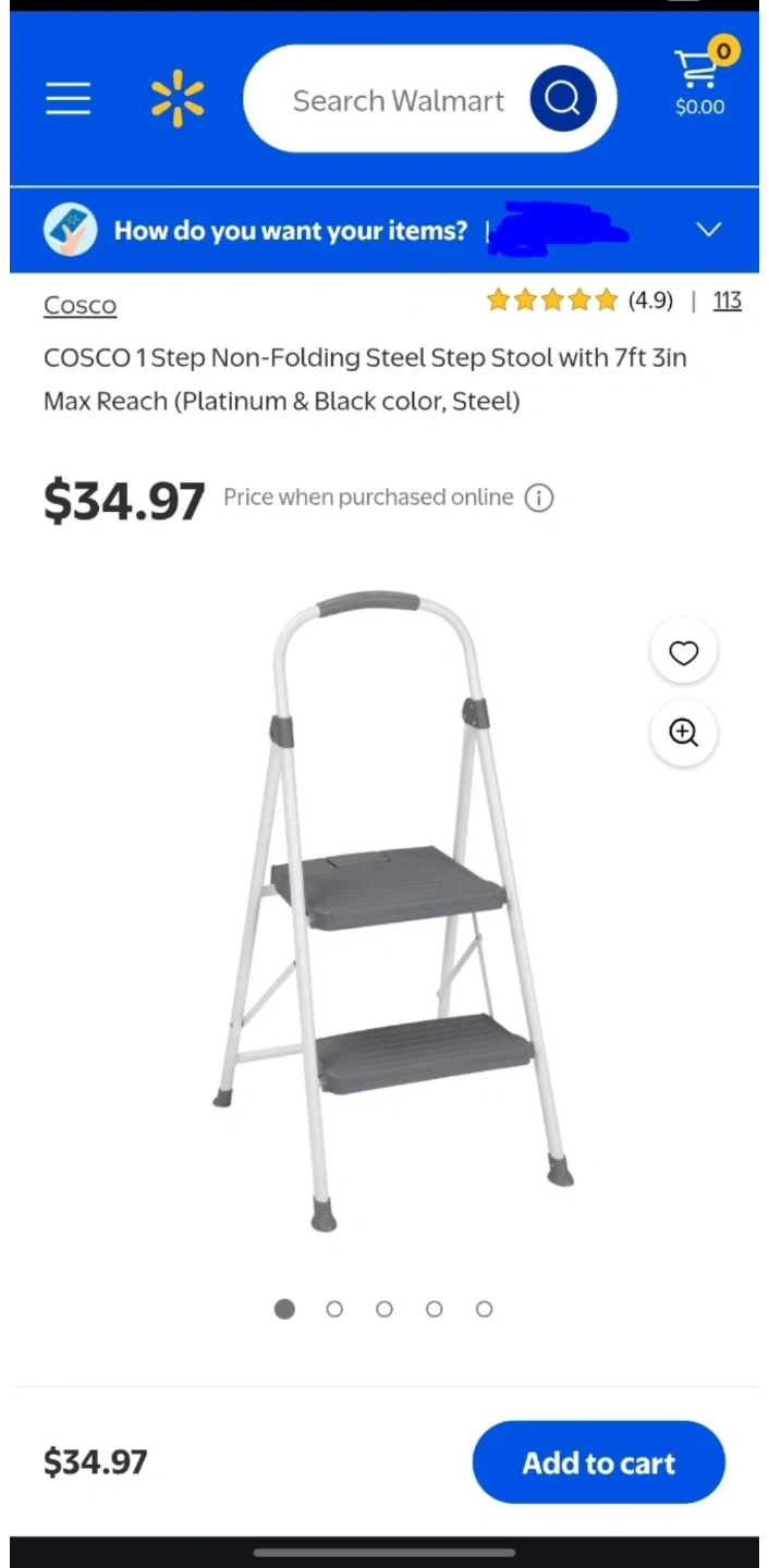 COSCO 2-Step Steel Step Stool