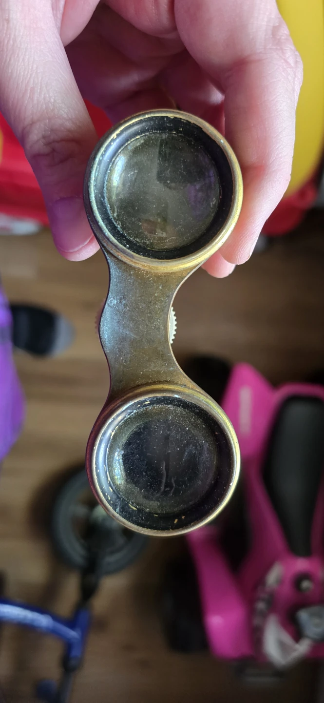 Vintage Opera Glasses - Brass & Mother of Pearl