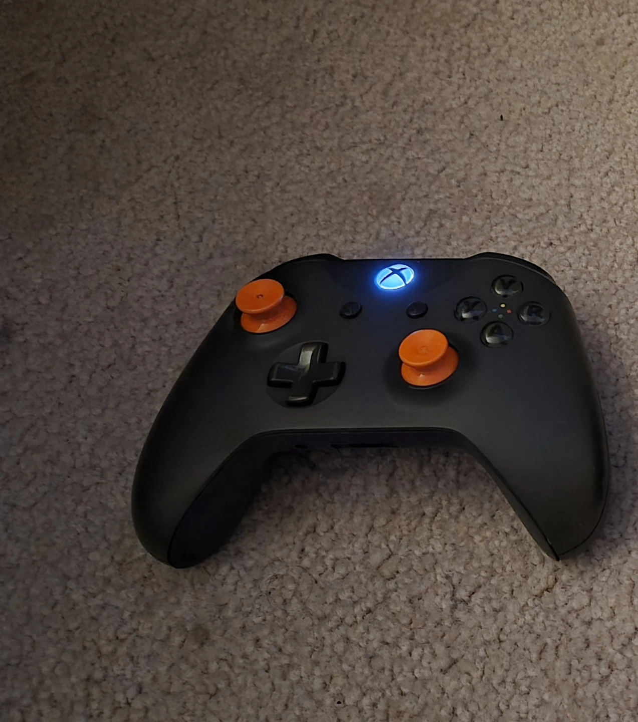 Xbox 360 Controller - Custom Orange Thumbsticks