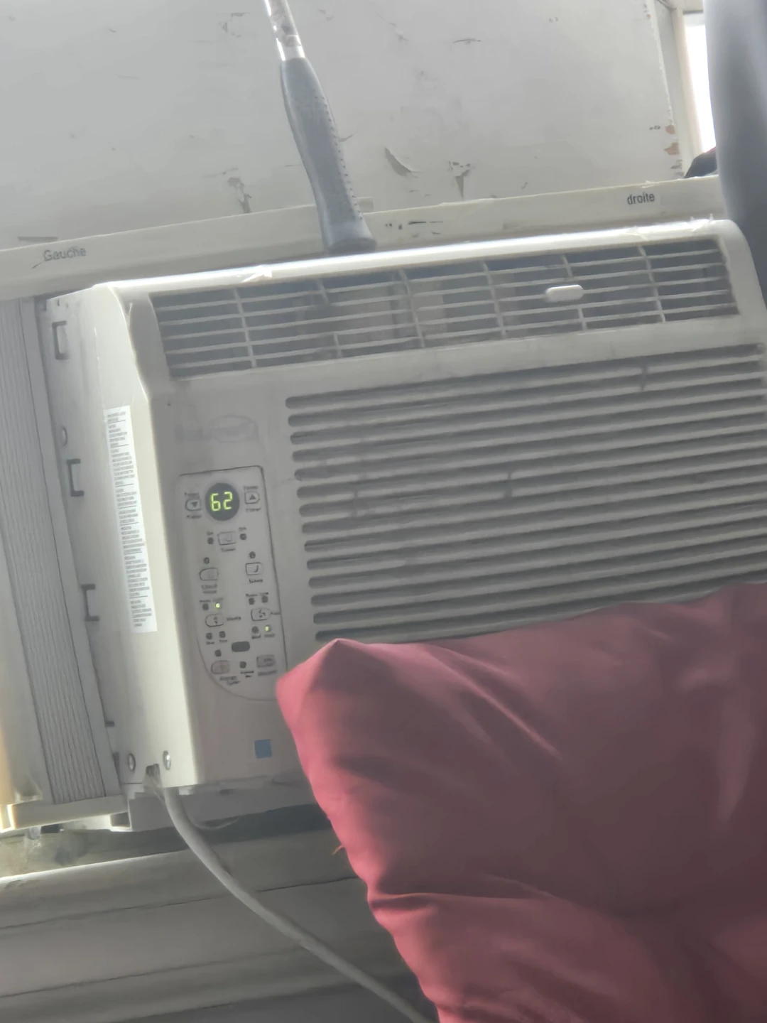 White GE Window Air Conditioner