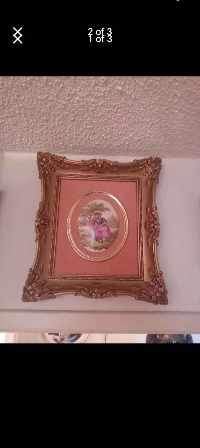 Set of 3 Vintage Ornate Framed Pictures - photo 2