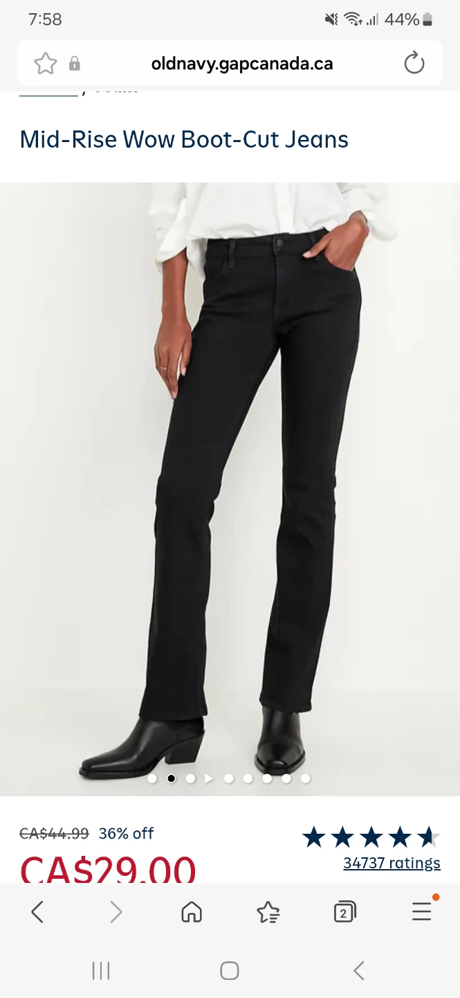 Old Navy Mid-Rise Boot-Cut Jeans - Black