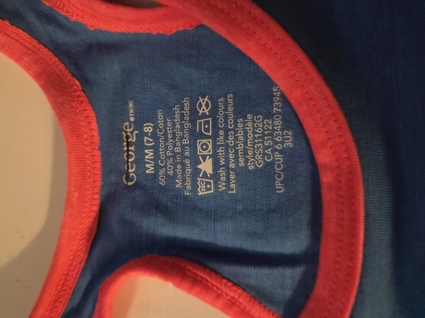 George Kids Blue Tank Top Size M (7-8) - photo 2