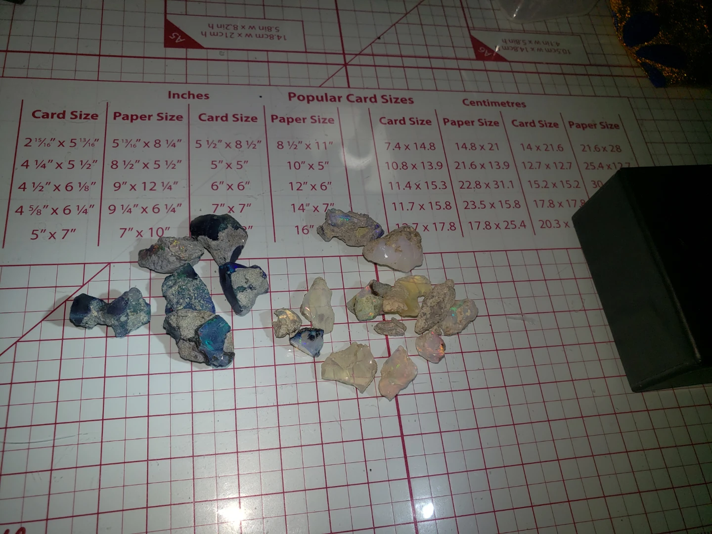 Dyed black fire opal and regular fire opal. - photo 2