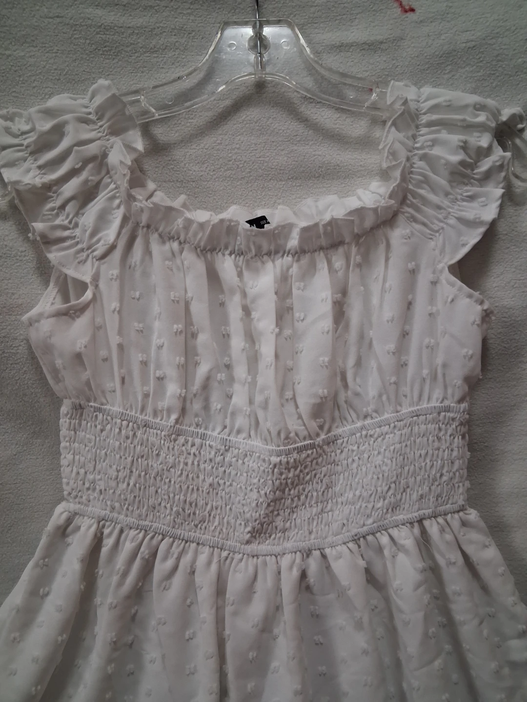 Shein White Ruffle Off-Shoulder Dress Size M - photo 5