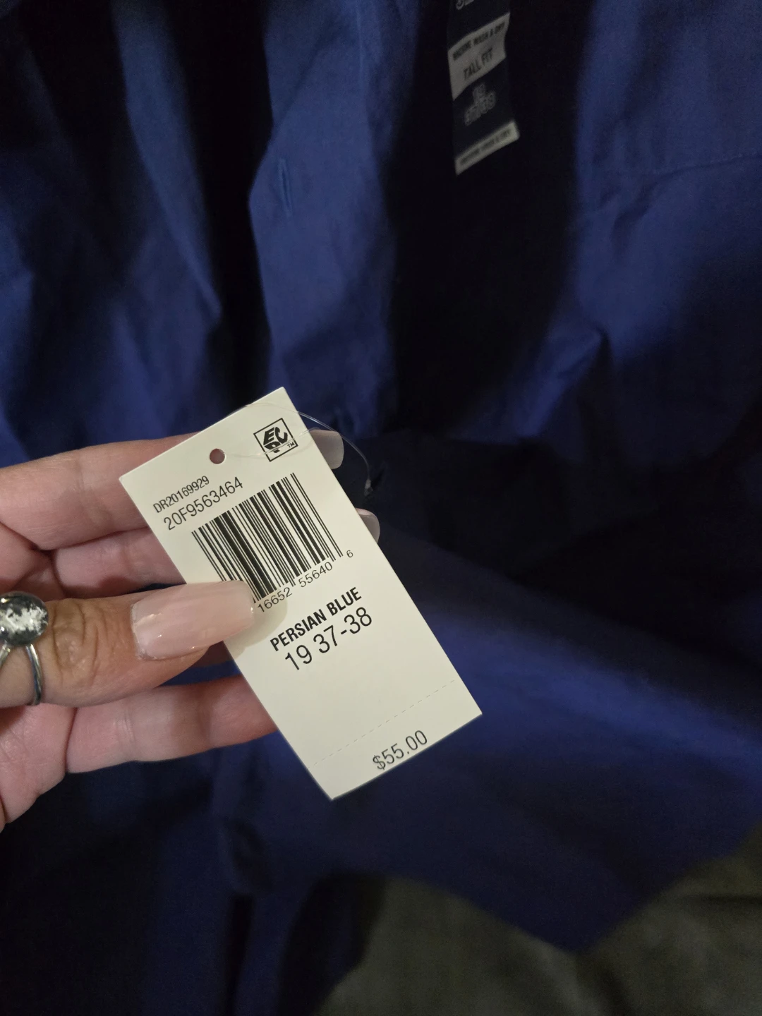 Van Heusen Tall Fit Dress Shirt - Persian Blue - photo 3