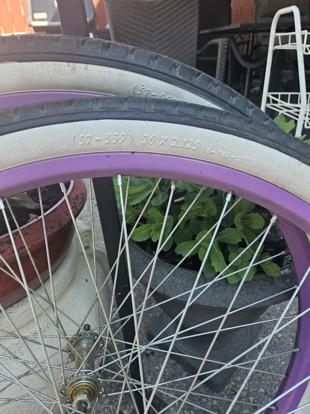 26" Bicycle Wheels with Purple Rims - photo 2