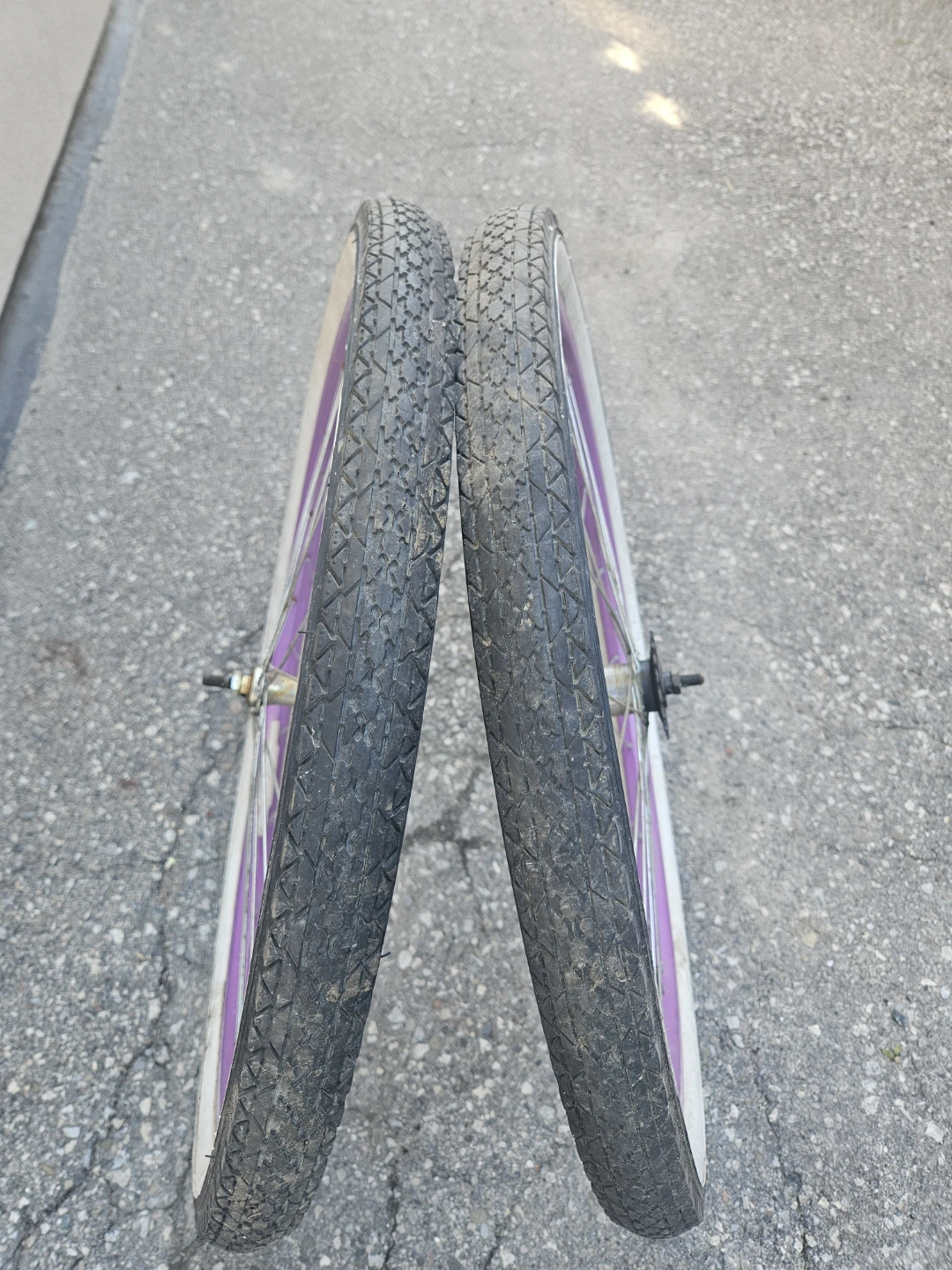 26" Bicycle Wheels with Purple Rims - photo 3