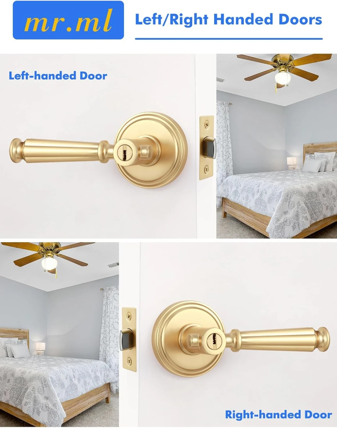 Brass Entry Door Lever Lockset - photo 2