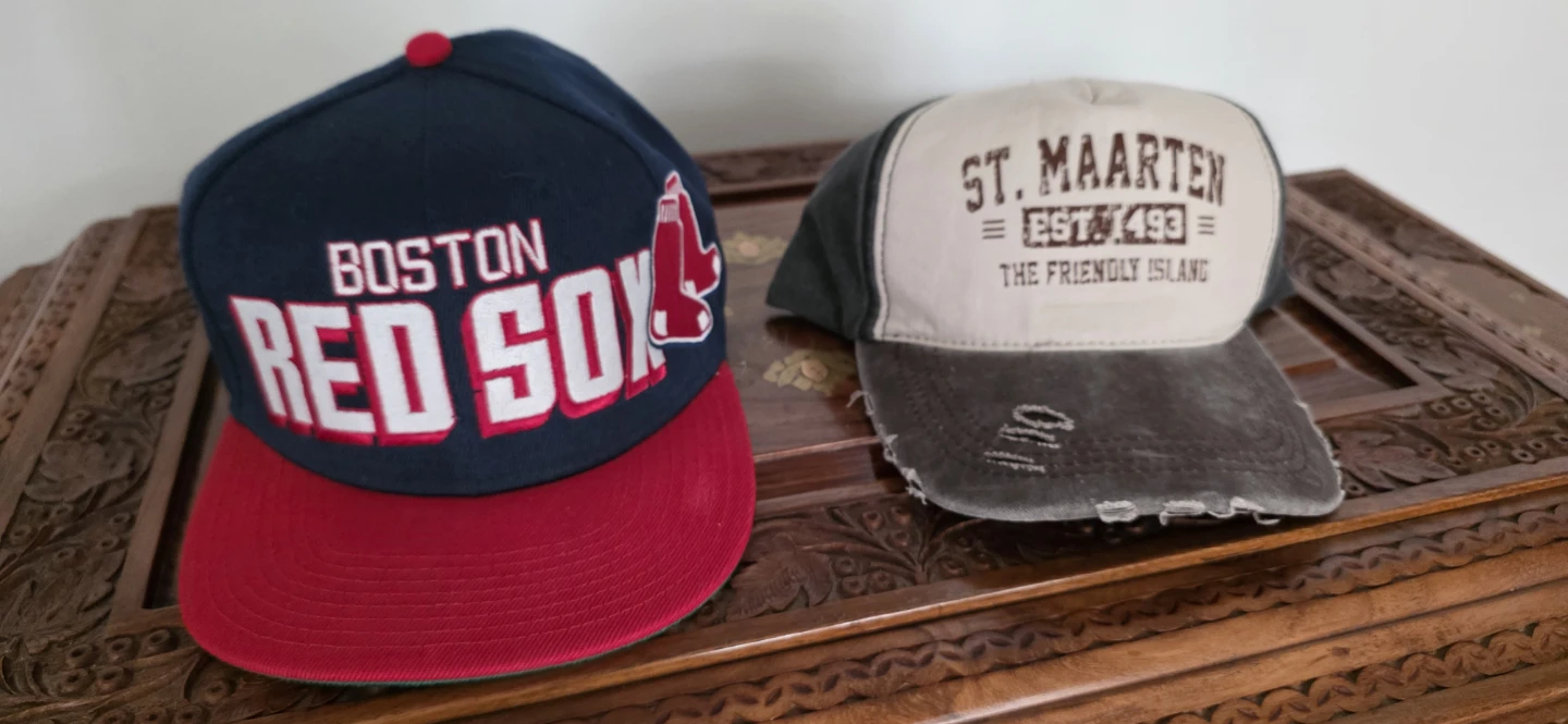 Boston Red Sox & St. Maarten Baseball Caps (Set of 2)