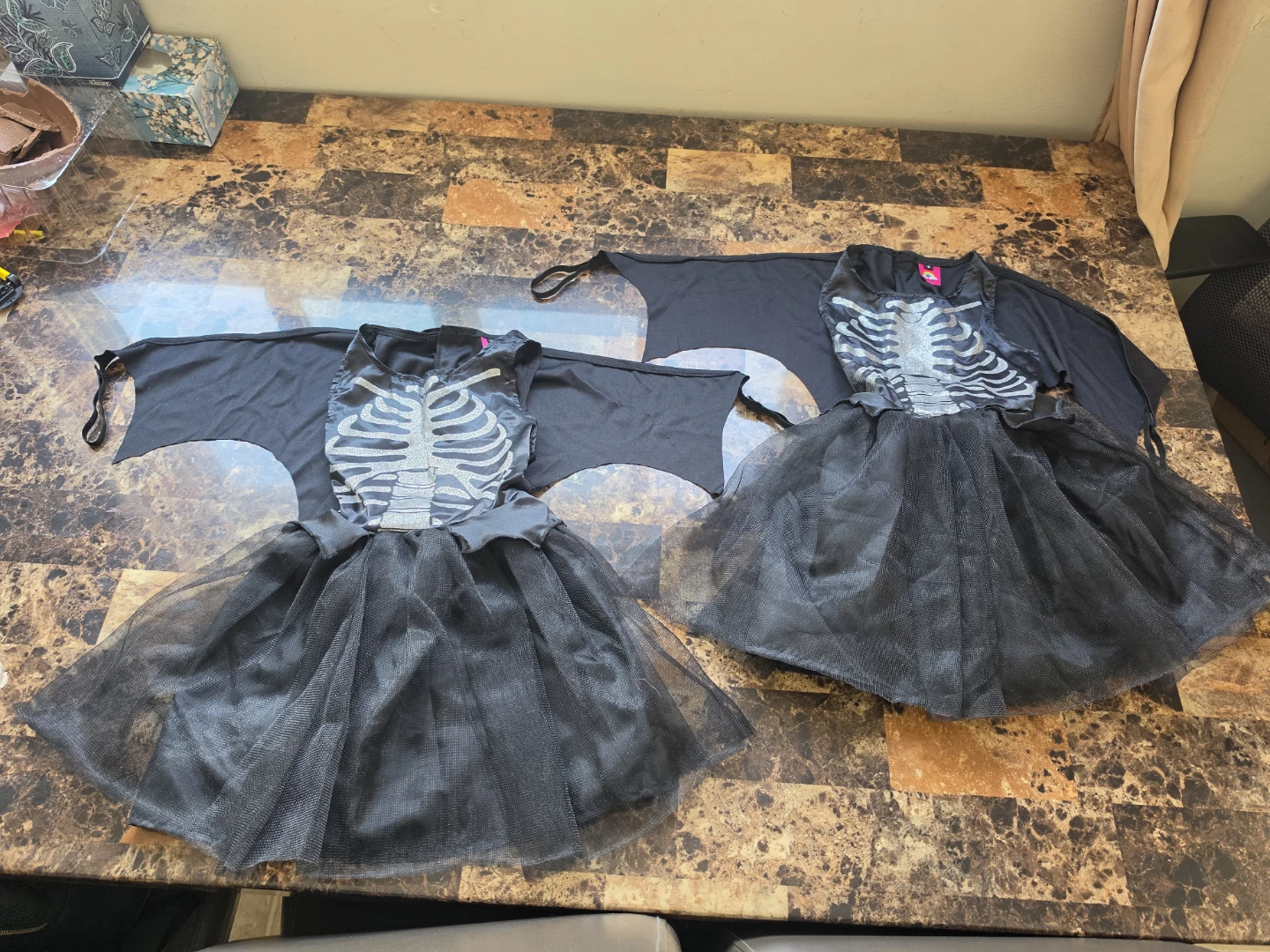 2 × New Baby Girl Bat Skeleton Dress for Halloween $25 Each