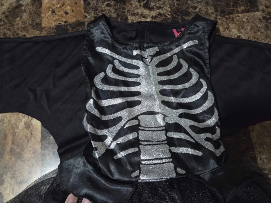 2 × New Baby Girl Bat Skeleton Dress for Halloween $25 Each - photo 3