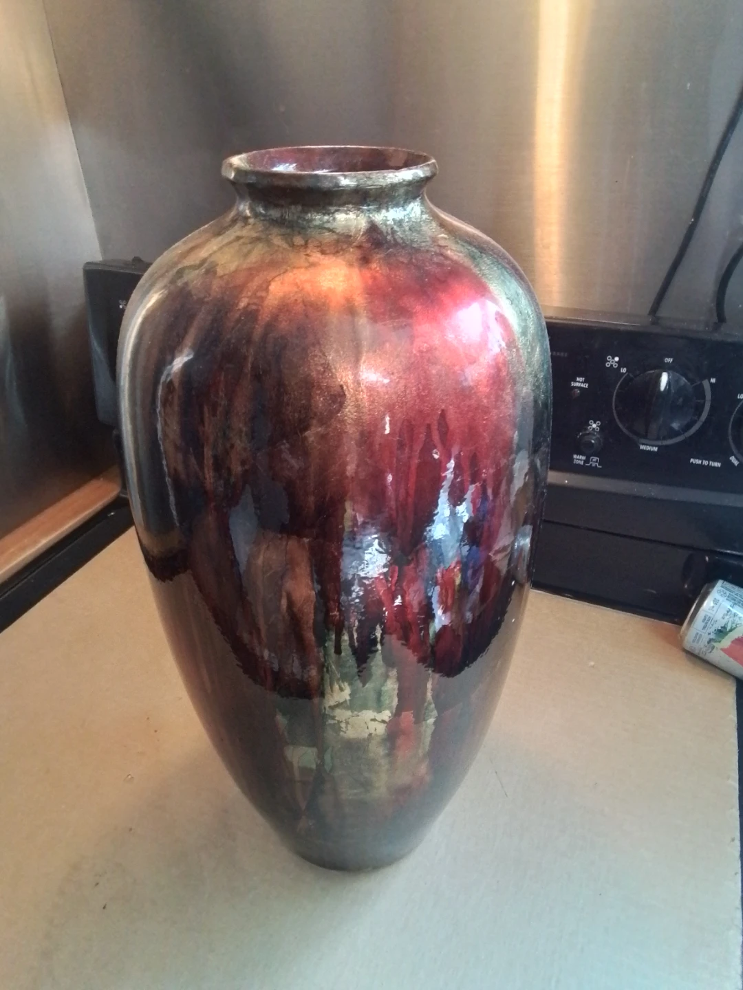 Large Handcrafted Raku Studio Pottery Vase - photo 2
