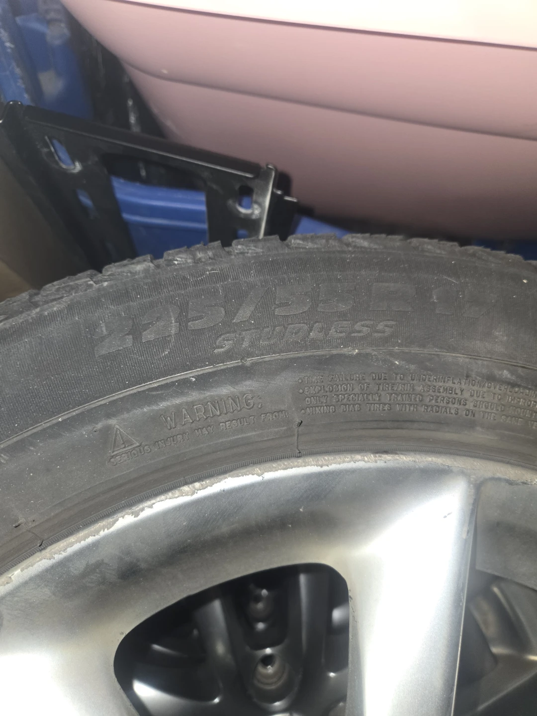 225/55R17 Studless Winter Tires on Infiniti Rims (Set of 4) - photo 3