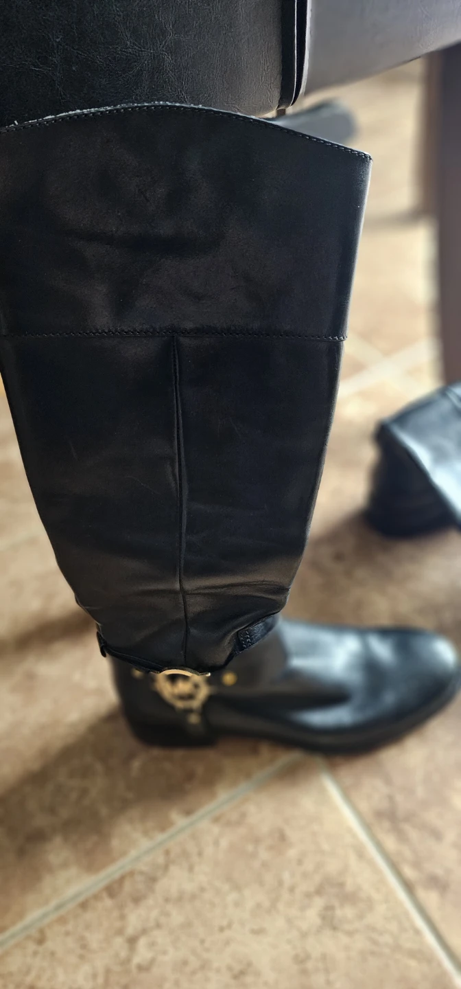 Michael Kors Black Leather Riding Boots Size 8 - photo 4
