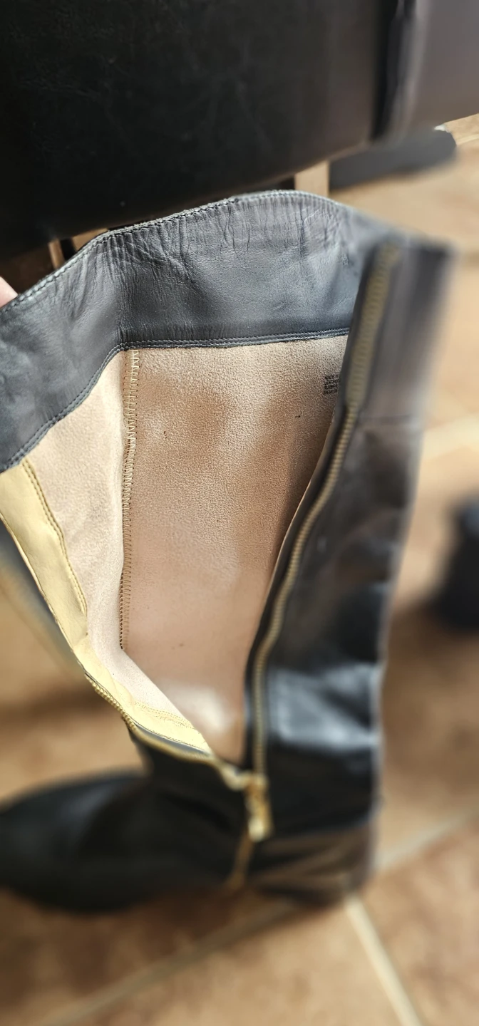 Michael Kors Black Leather Riding Boots Size 8 - photo 5