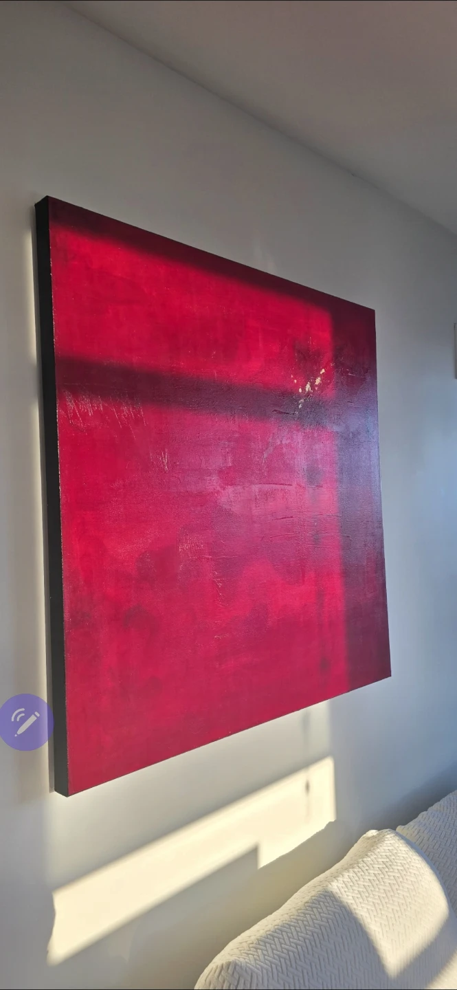 Large Abstract Red Painting 36*36inch