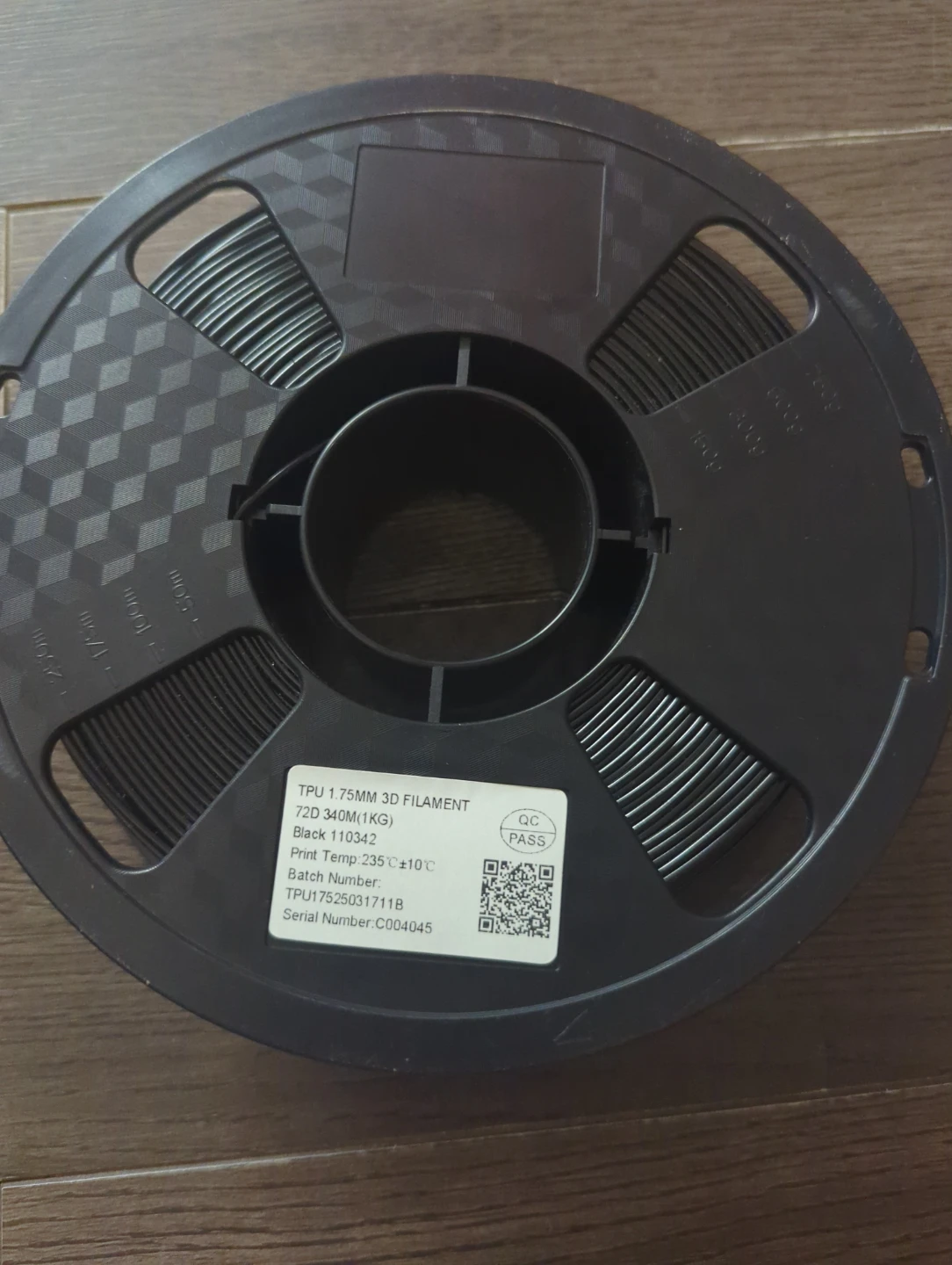 (Used) TPU 3D Filament 1.75mm 1KG Black