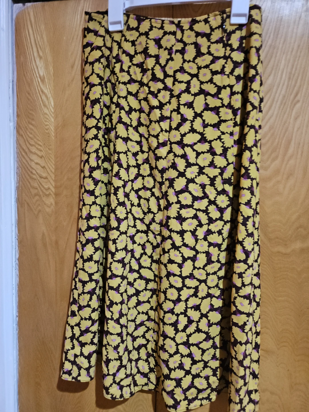 Kate Spade New York Yellow Floral Midi Skirt Size 0