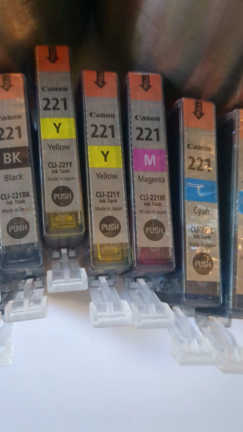 Canon 221 Ink Cartridges - Black, Yellow, Magenta, Cyan - photo 3