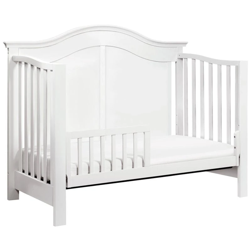 White Toddler Bed with Guardrail