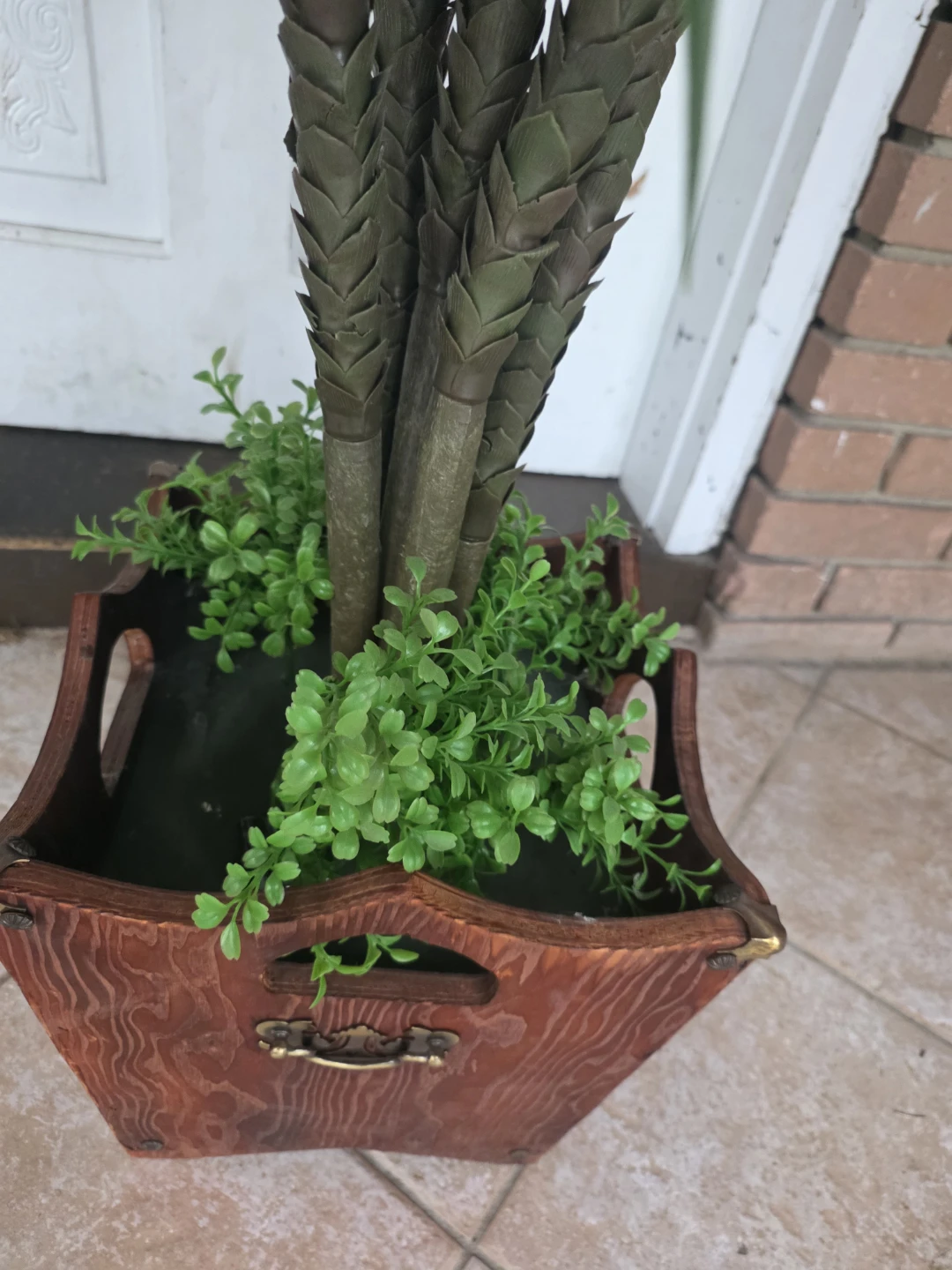 Artificial Dragon Tree Plant in Wooden Pot - photo 3