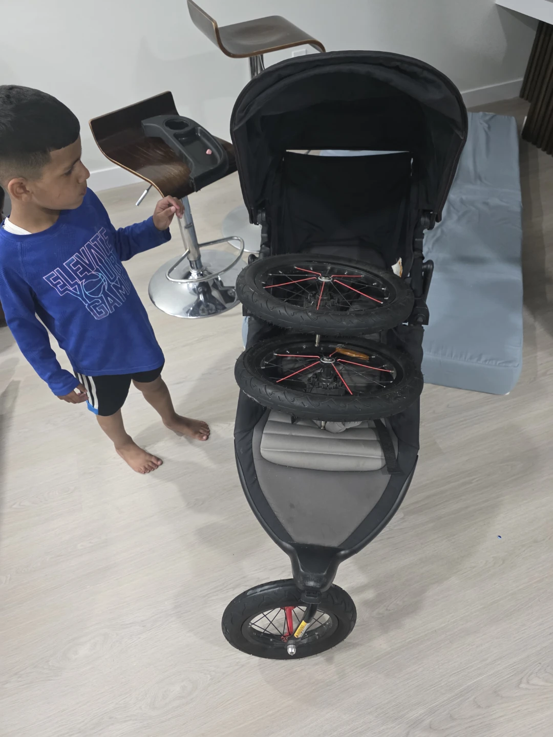 Black Double Jogging Stroller - photo 2