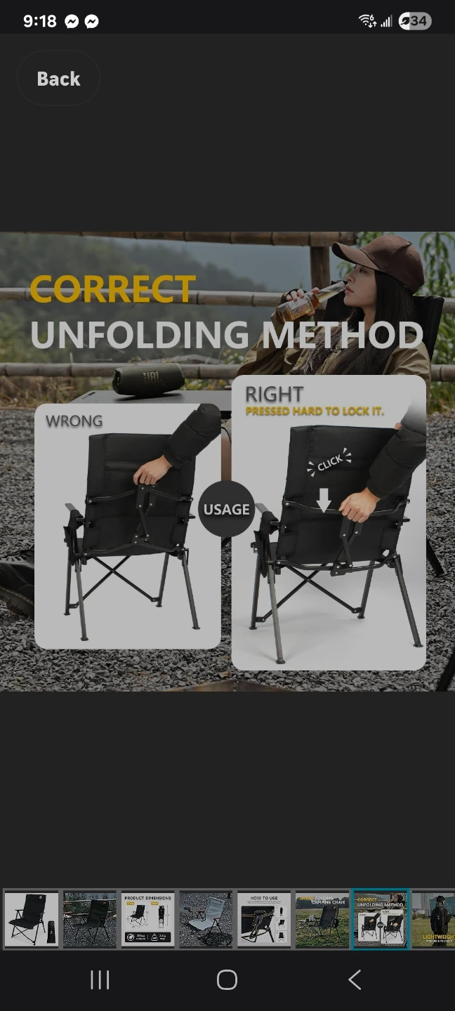 2 Folding Camping Chair brand new - photo 5