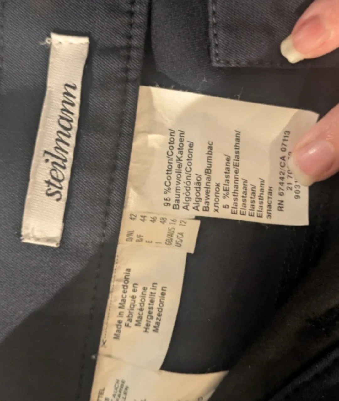 Vintage Steilmann Women's Dark Blue Straight Leg Pants - photo 3