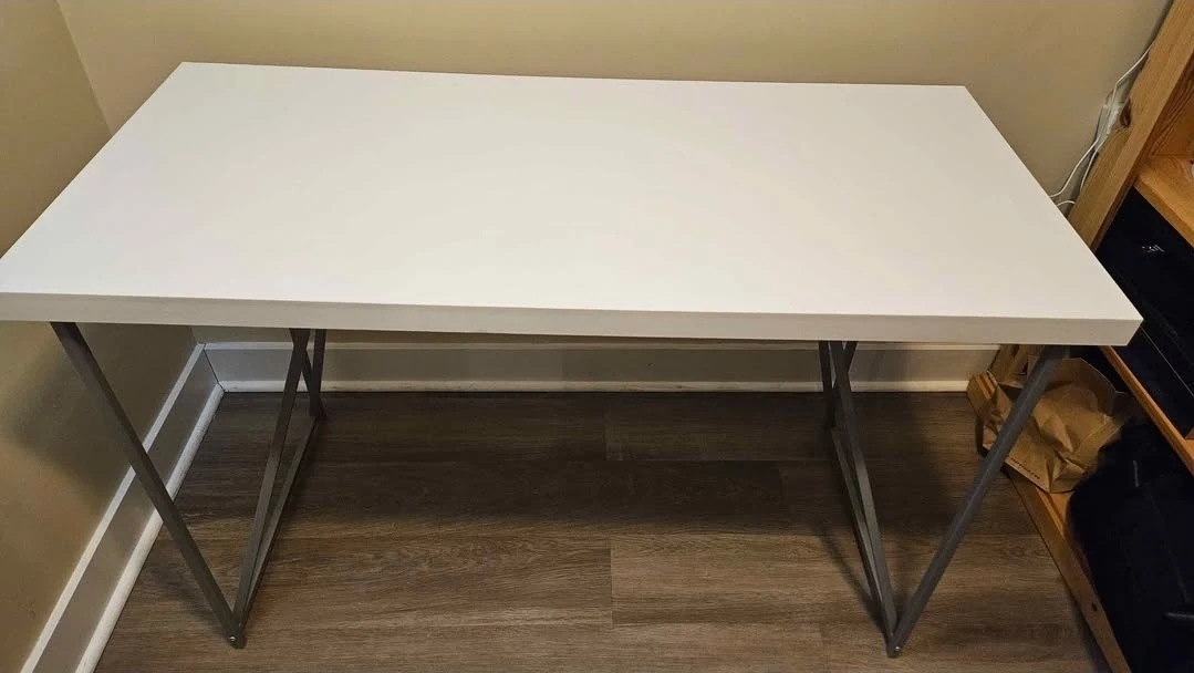 Ivy Bronx White Laminate Computer Desk