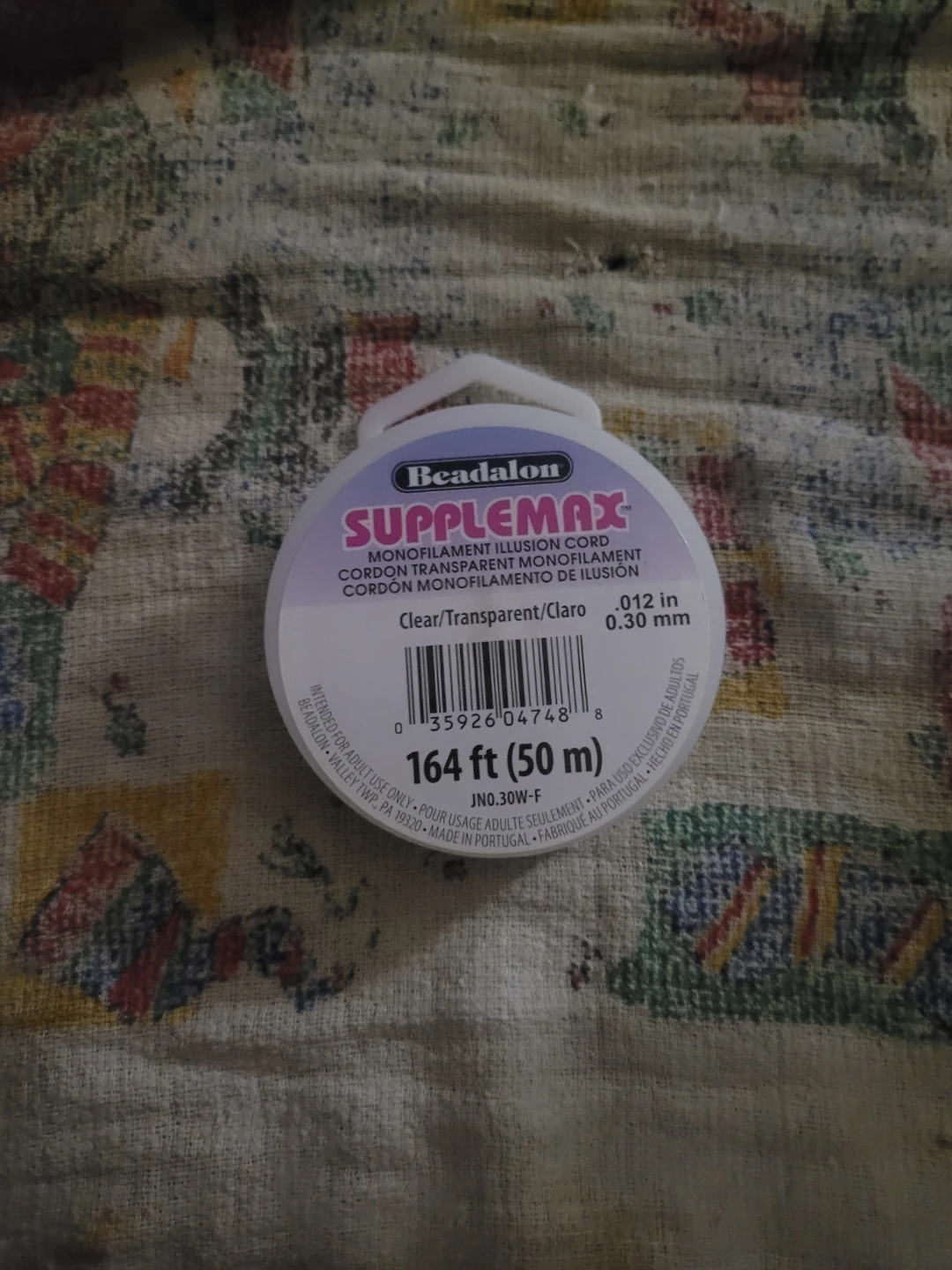 Beadalon SUPPLEMAX Monofilament Illusion Cord .012in Clear 164ft