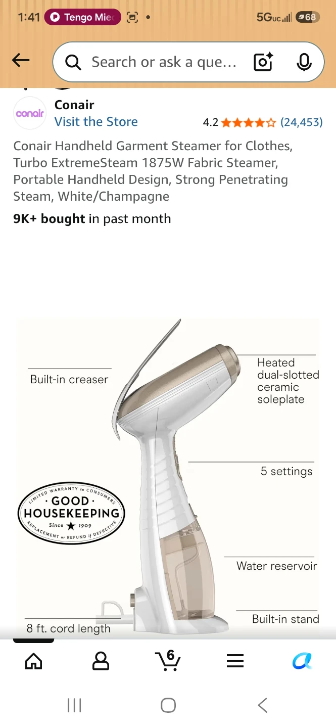 Conair Turbo ExtremeSteam 1875W Handheld Fabric Steamer - photo 2