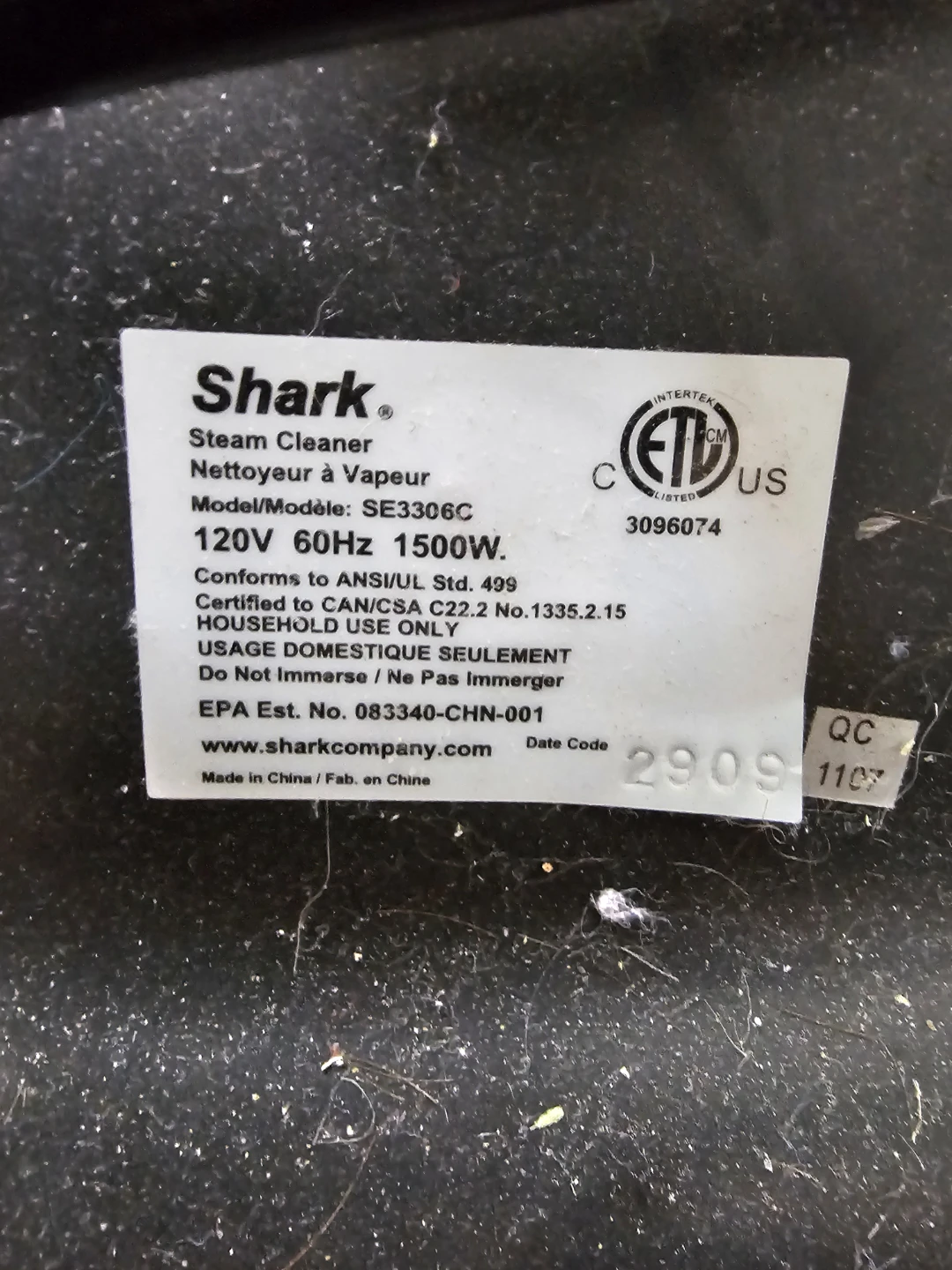 Shark Steam Cleaner SE306C - photo 4