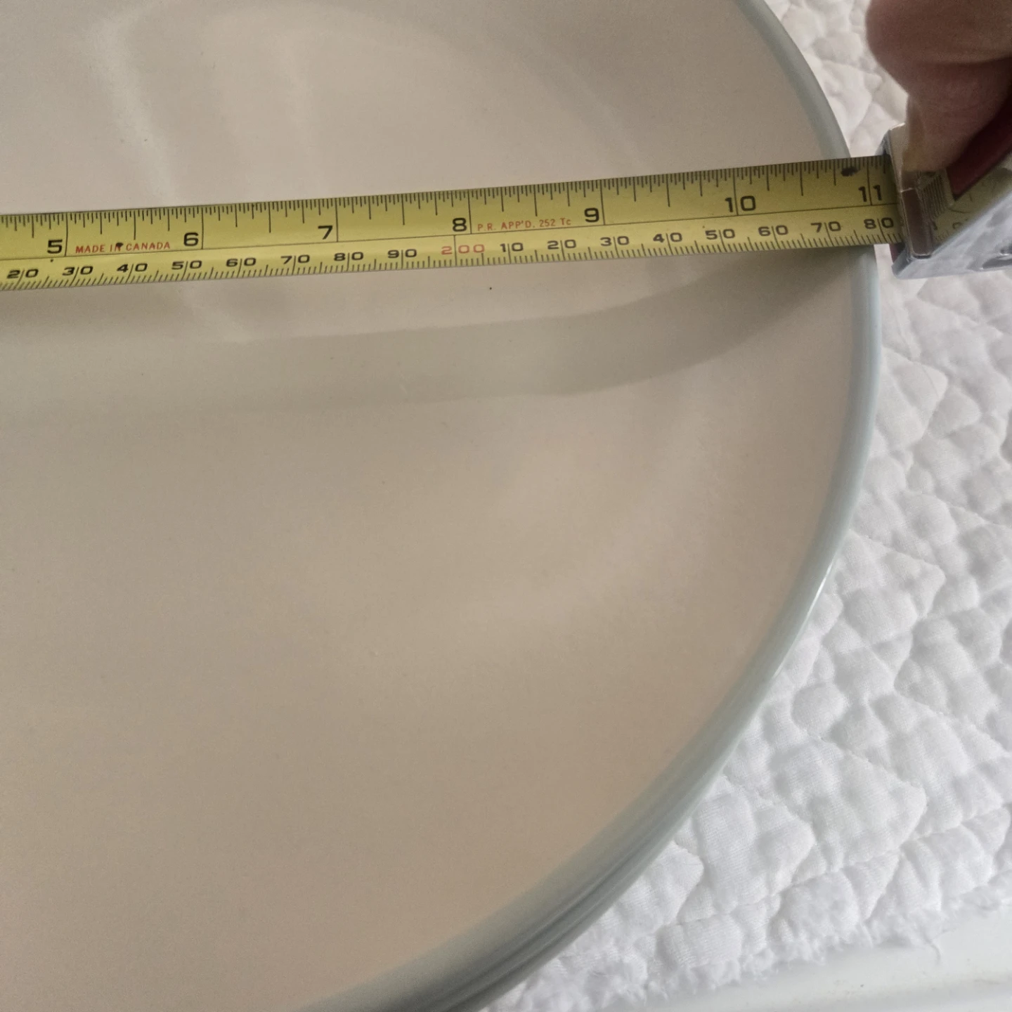 Set of 4 White Plates with Blue Rim - photo 2