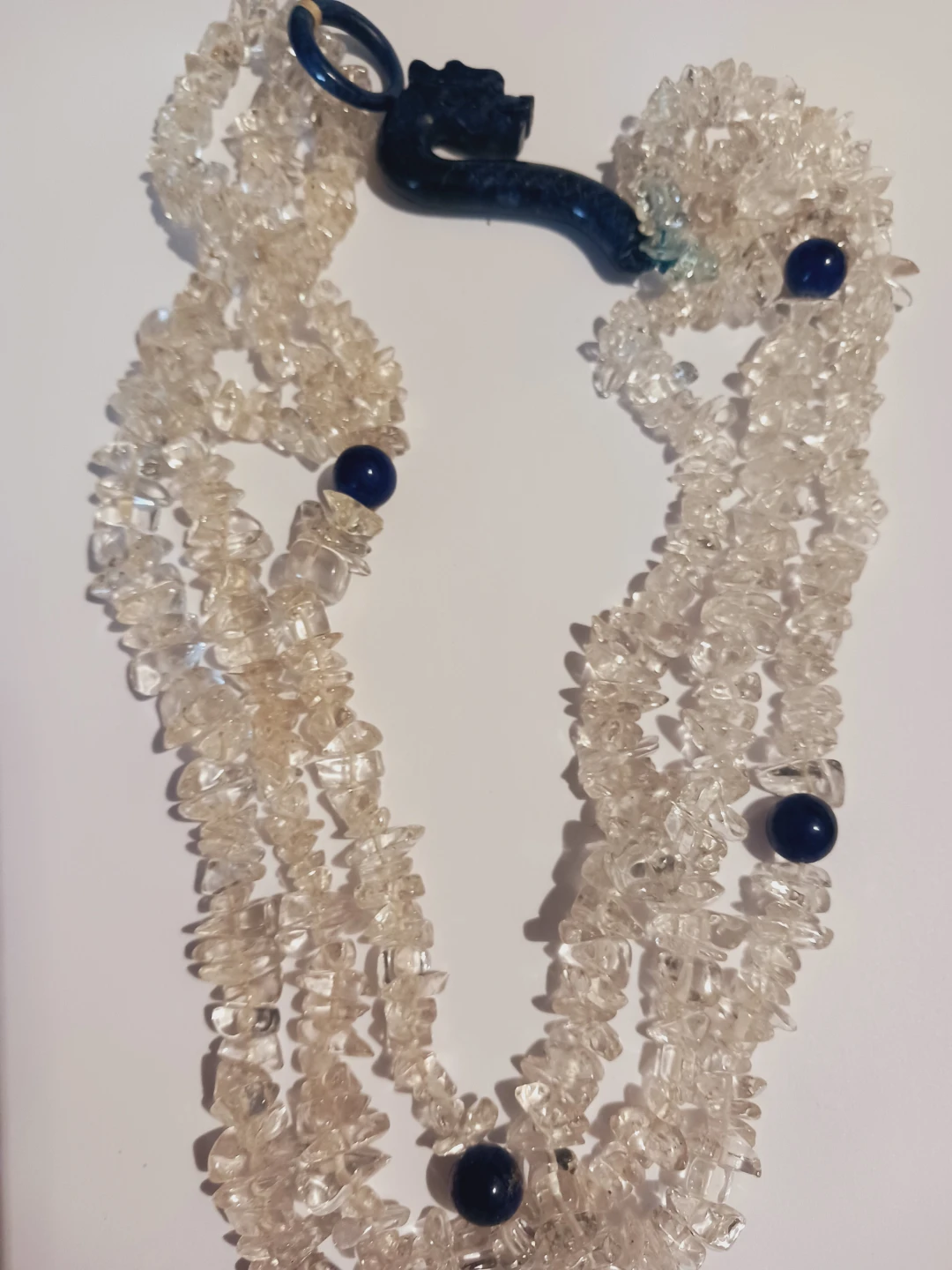 Genuine Crystal Stone Necklace with Dragon Clasp - photo 4