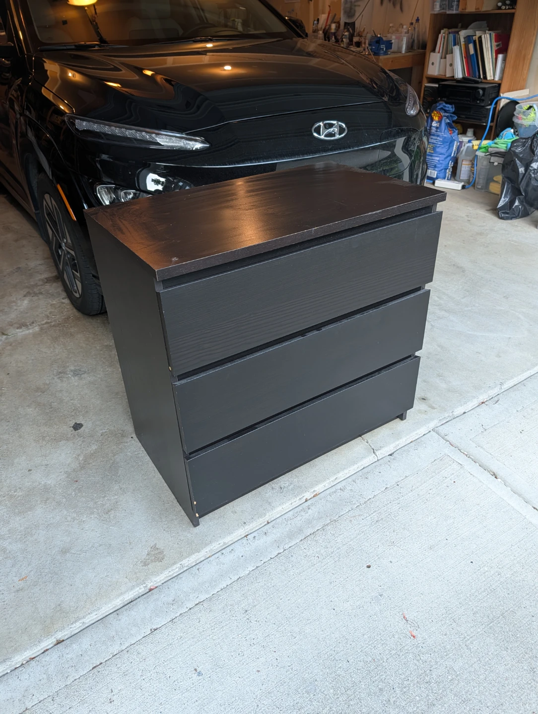 Black 3-Drawer Dresser - photo 3