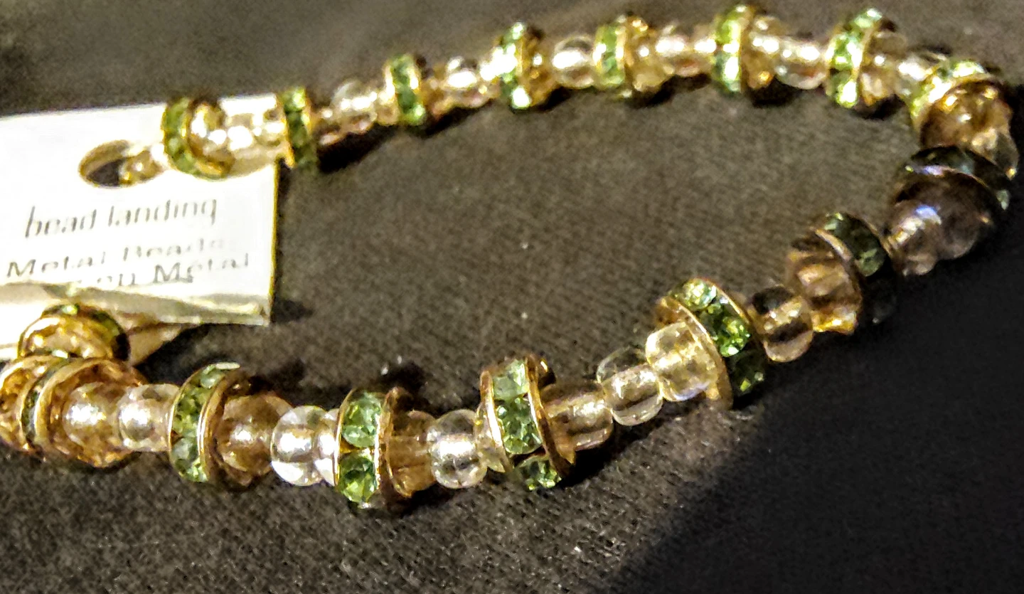 Bead Landing Gold Tone Rhinestone Bracelet - photo 4