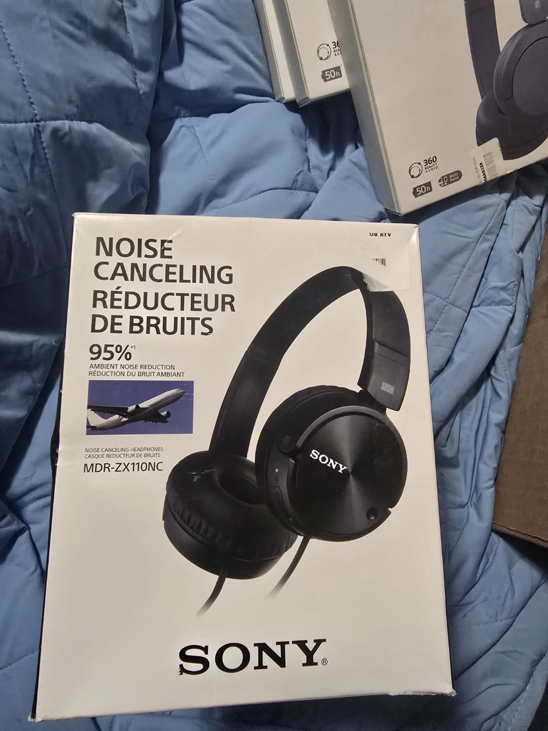 Sony MDR-ZX110NC Noise Canceling Headphones - Black