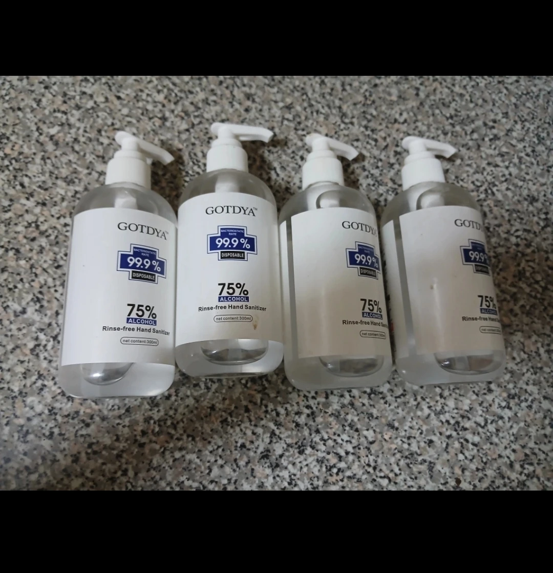 GOTDYA 75% Alcohol Rinse-free Hand Sanitizer (300ml) - 4 Pack