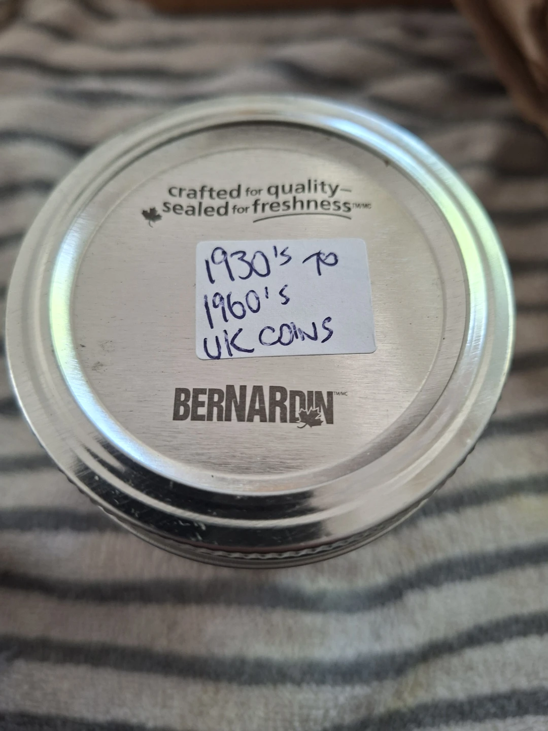 Vintage UK Coins (1930s-1960s) in Bernardin Jar - photo 3
