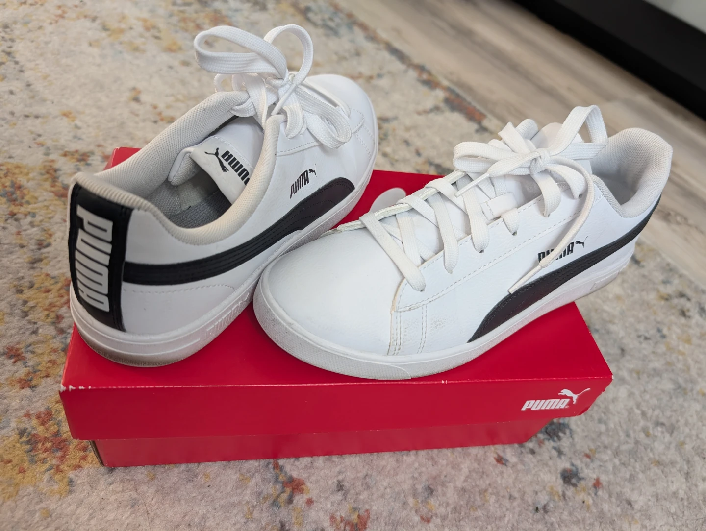 Puma Smashace Sneakers White & Black - Women's Size 8 - photo 2