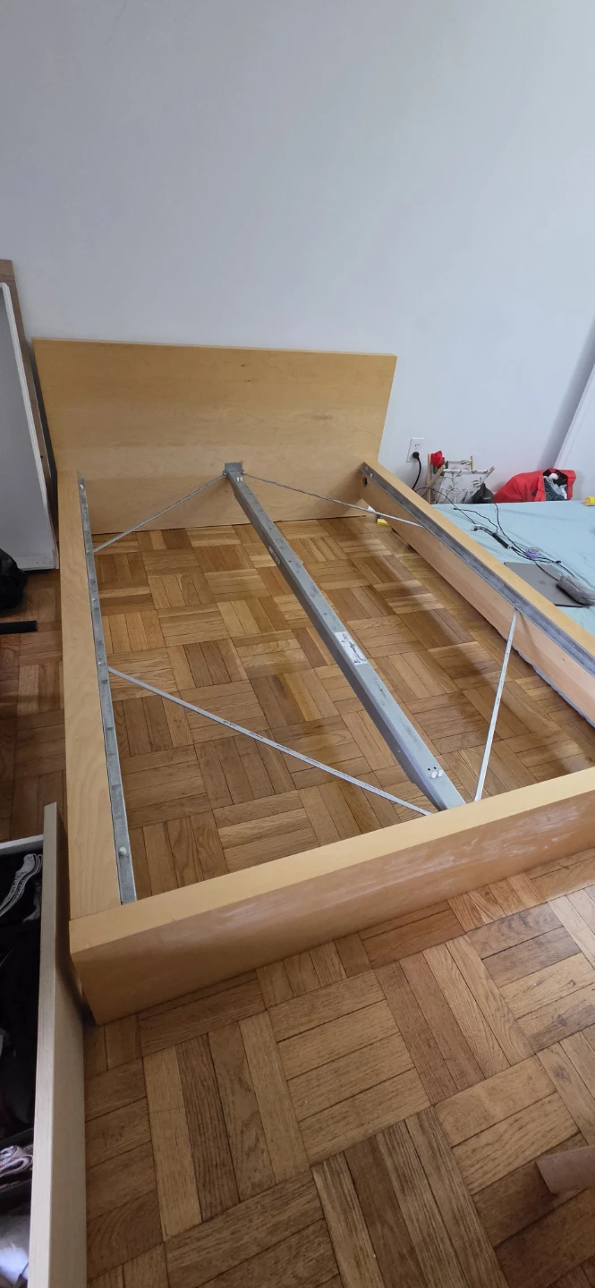 Vintage Ikea Malm Full/Double Bed in Oak/Natutal Wood - photo 2