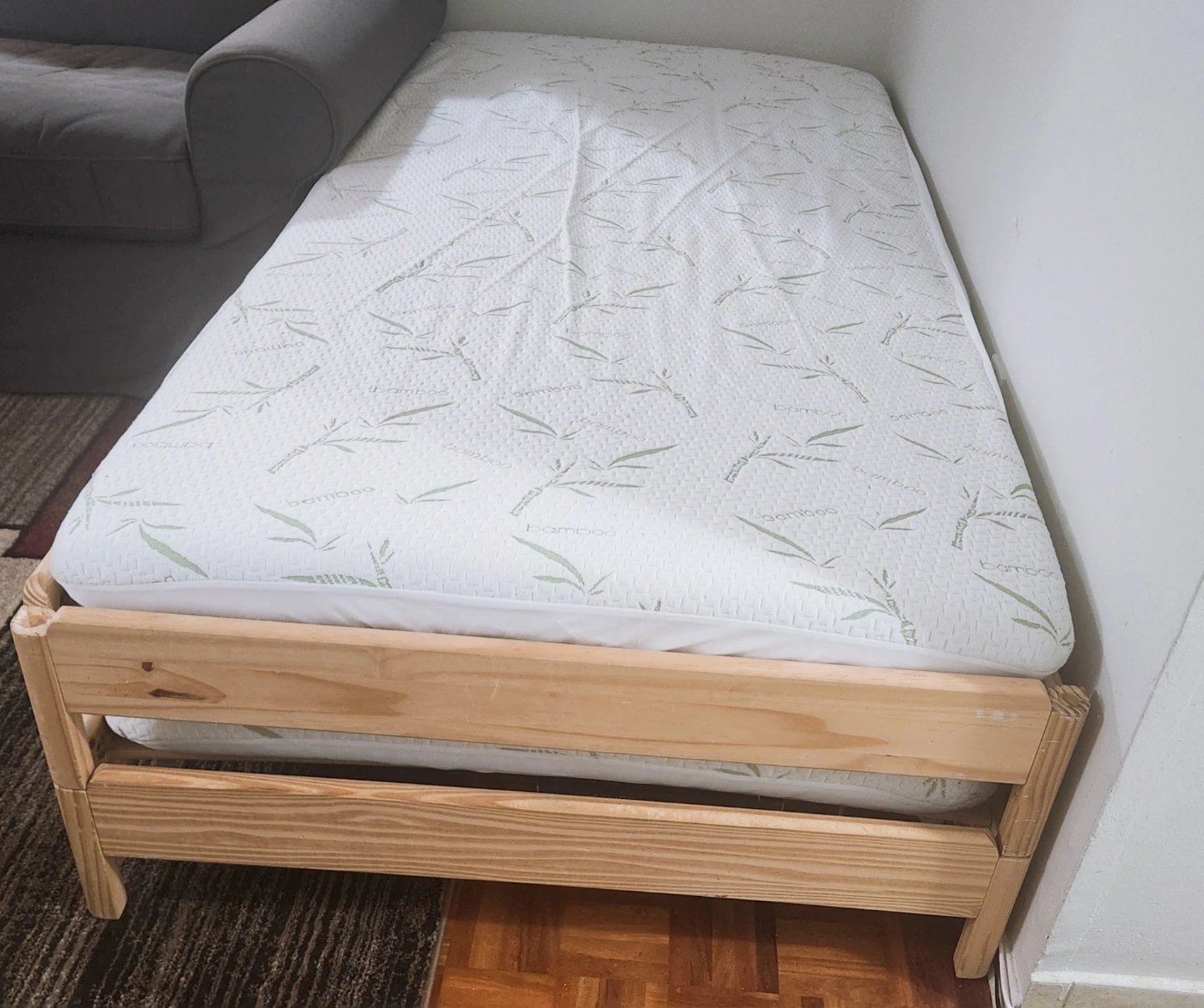 Double Bed Frame with  Mattress